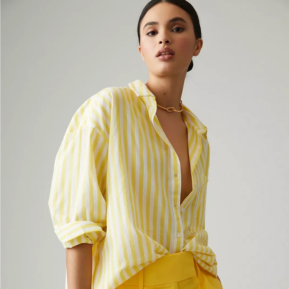 Anthropologie The Bennet Buttondown Shirt by Maeve, Size S